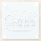 Papierbeschwerer Glasuntersetzer (Rückseite)