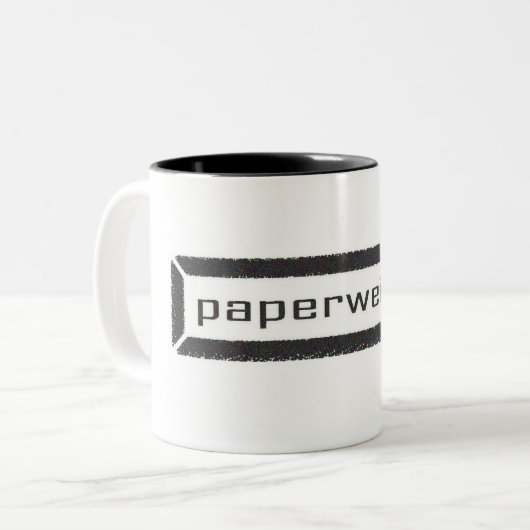 Papierbeschwerer-Tasse Zweifarbige Tasse (Vorderseite Links)