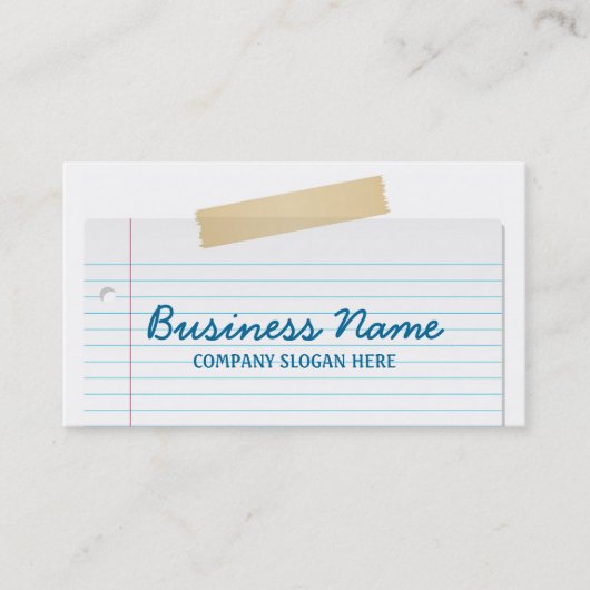 Papierbetriebskarte Visitenkarte (Vorderseite)