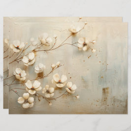 Papierblatt des rustikalen Vintagen Blumenzapfens