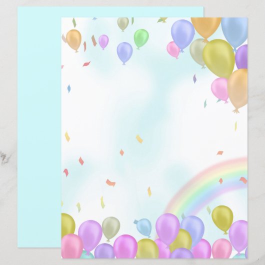 Papierblatt für Balloons (Vorne/Hinten)