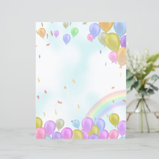 Papierblatt für Balloons (Stehend Vorderseite)