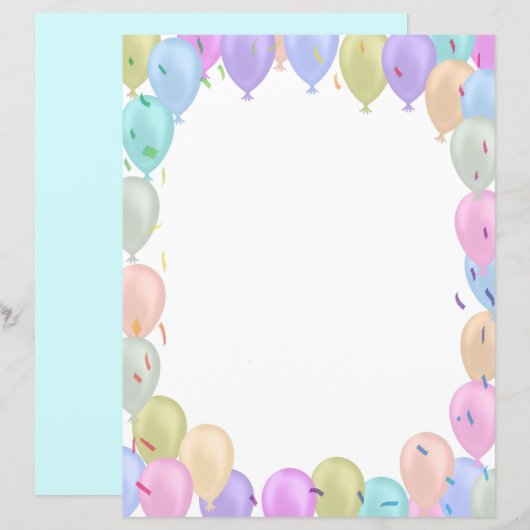 Papierblatt für Balloons (Vorne/Hinten)