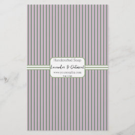 Papierblatt für die Seifenspange mit rosa und grün