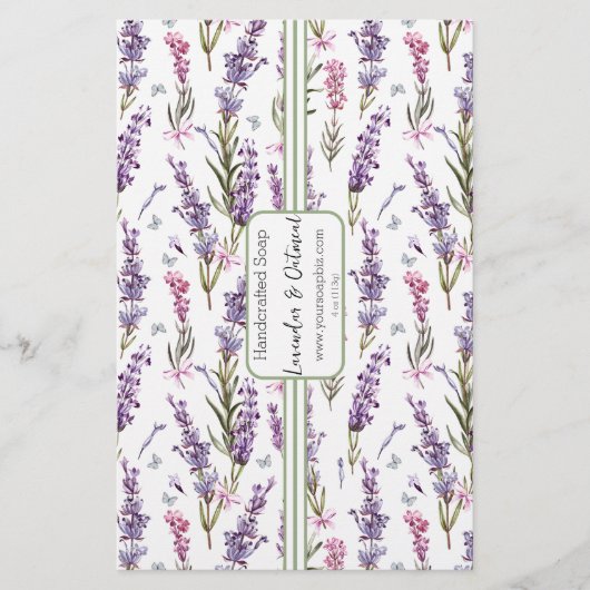 Papierblatt für die Verpackung von Lavendel- und F (Vorderseite)