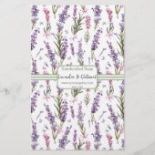 Papierblatt für die Verpackung von Lavendel- und F (Vorderseite)