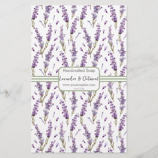 Papierblatt für die Verpackung von Lavendel- und F (Vorderseite)