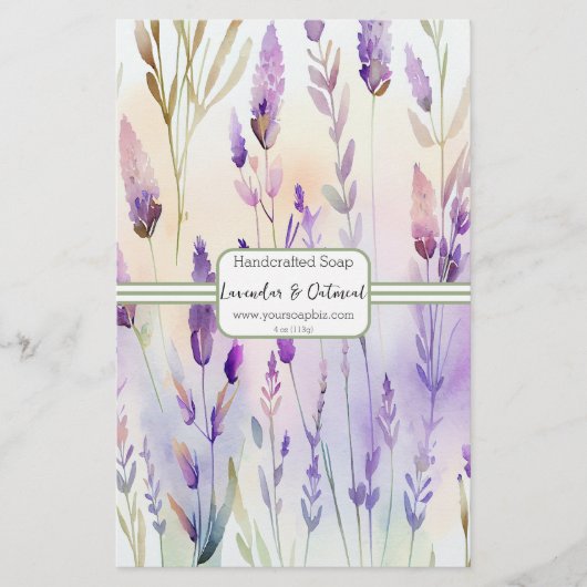 Papierblatt für die Watercolor-Seifenspäne von Lav (Vorderseite)