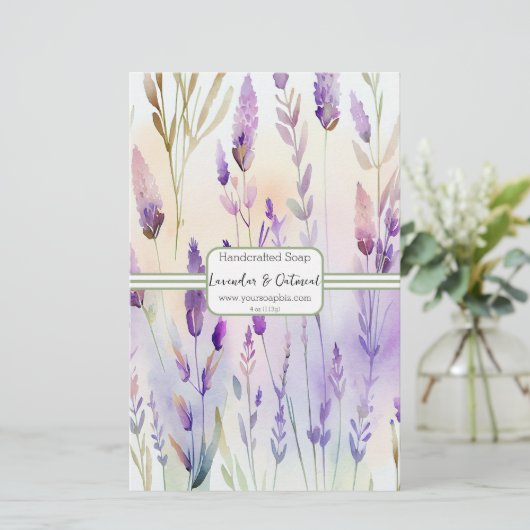 Papierblatt für die Watercolor-Seifenspäne von Lav (Stehend Vorderseite)