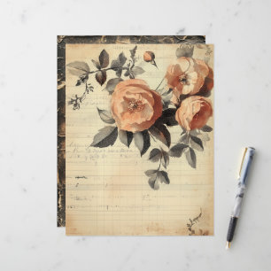 Papierblatt für Peachy-Rose