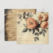 Papierblatt für Peachy-Rose Einladung (Vorne/Hinten)
