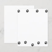 Papierblatt für schwarze Katzenpasten (Vorne/Hinten)