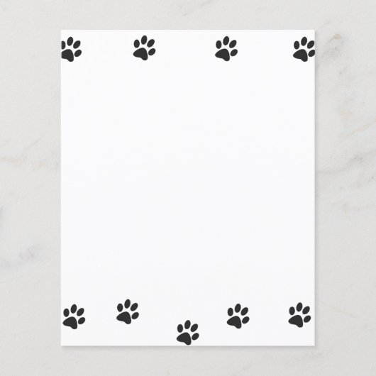 Papierblatt für schwarze Katzenpasten (Vorderseite)