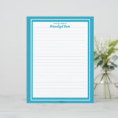 Papierblatt mit blauen Doppellinien (Stehend Vorderseite)