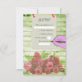 Papierblatt RSVP Karte