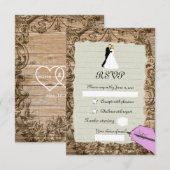 Papierblatt RSVP Karte (Vorne/Hinten)