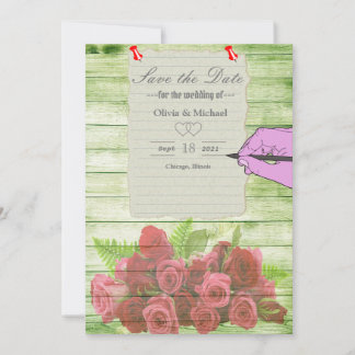 Papierblatt Save The Date