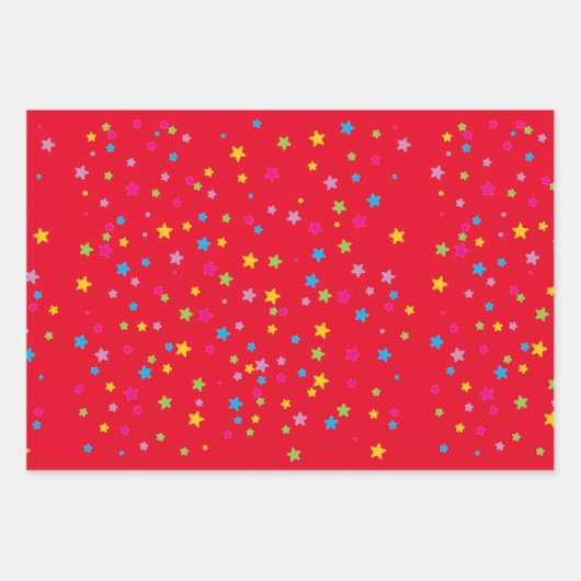 Papierblatt Set Dinosaurier in Weihnachtsmannmütze Geschenkpapier Set (Vorderseite 3)