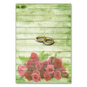 Papierblatt Tischnummer (Rückseite)