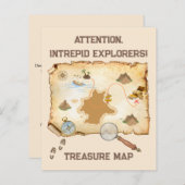 Papierblatt zur Schatzkarte (Vorne/Hinten)