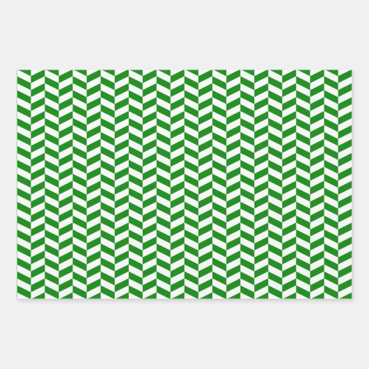 Papierblätter aus dunkelrotem, grünem und weißem H Geschenkpapier Set (Vorderseite 2)