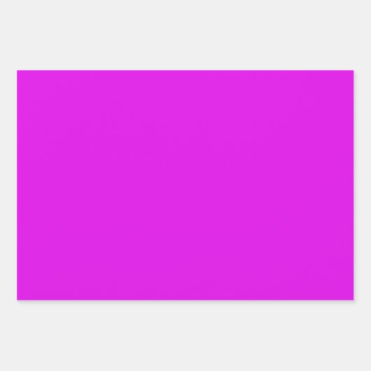 Papierblätter aus festem Neon Hot Pink Geschenkpapier Set (Vorderseite 2)
