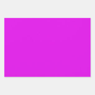 Papierblätter aus festem Neon Hot Pink Geschenkpapier Set