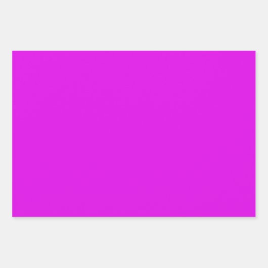 Papierblätter aus festem Neon Hot Pink Geschenkpapier Set (Vorderseite)