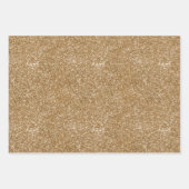 Papierblätter aus Gold, Holly und Kakao Geschenkpapier Set (Vorderseite 3)