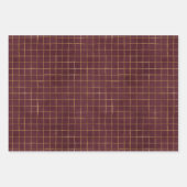 Papierblätter aus Gold, Holly und Kakao Geschenkpapier Set (Vorderseite 2)