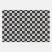 Papierblätter aus grauem und schwarzem Karton Geschenkpapier Set (Vorderseite 2)