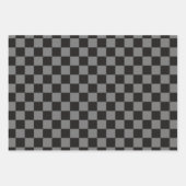 Papierblätter aus grauem und schwarzem Karton Geschenkpapier Set (Vorderseite)