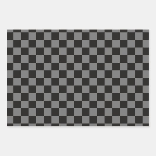 Papierblätter aus grauem und schwarzem Karton Geschenkpapier Set (Vorderseite)