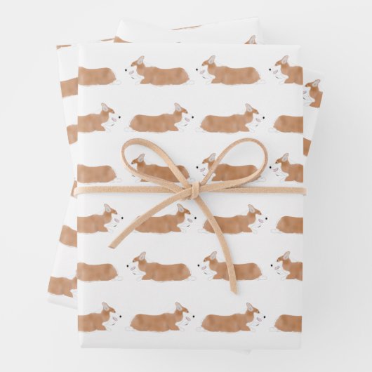 Papierblätter aus Korgi Geschenkpapier Set (Beispiel)