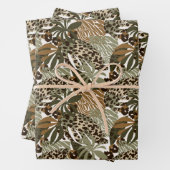 Papierblätter aus Leopard Geschenkpapier Set (Beispiel)