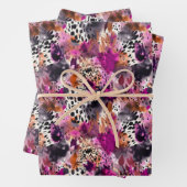 Papierblätter aus Leopard Geschenkpapier Set (Beispiel)