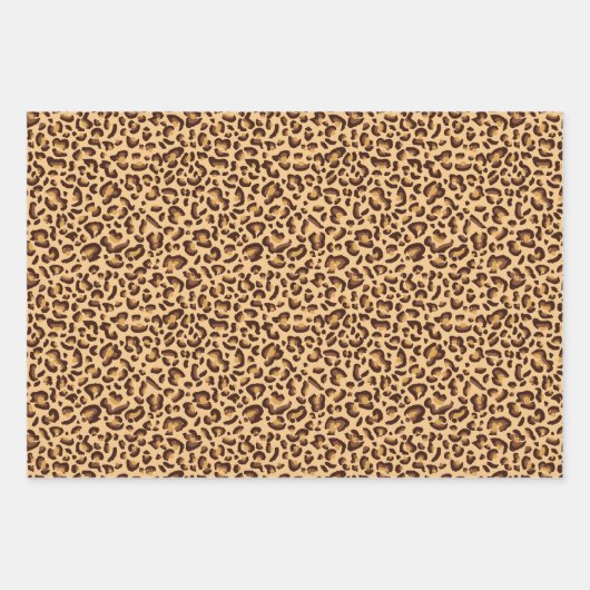 Papierblätter aus Leopard Geschenkpapier Set (Vorderseite)