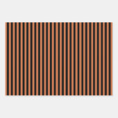 Papierblätter aus orangefarbenem und schwarzgestri geschenkpapier set (Vorderseite 2)