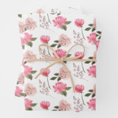 Papierblätter aus rosa Blume Geschenkpapier Set (Beispiel)