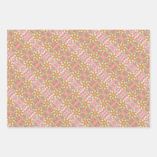 Papierblätter aus rosa Leaf Geschenkpapier Set (Vorderseite)