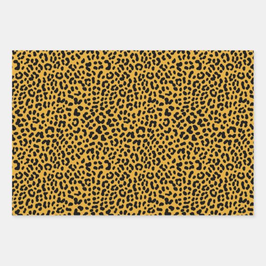 Papierblätter aus rosa und goldenem Leopard Geschenkpapier Set (Vorderseite 3)