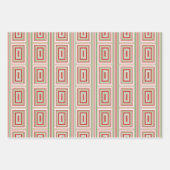 Papierblätter aus rotem, grünem Gold Geschenkpapier Set (Vorderseite)