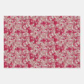 Papierblätter aus rotem und beigem Marmor Geschenkpapier Set (Vorderseite 2)