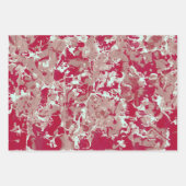 Papierblätter aus rotem und beigem Marmor Geschenkpapier Set (Vorderseite)