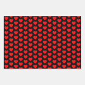 Papierblätter aus rotem und schwarzem Herz Geschenkpapier Set (Vorderseite 3)