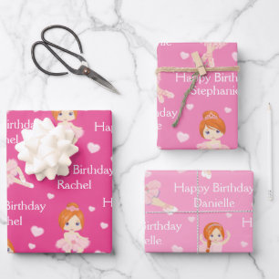 Papierblätter aus Rothaar Geschenkpapier Set