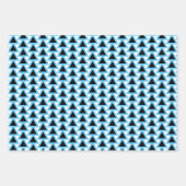 Papierblätter aus Schwarz, Blau und Weiß Geschenkpapier Set (Vorderseite 3)