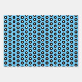 Papierblätter aus Schwarz, Blau und Weiß Geschenkpapier Set (Vorderseite)