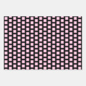 Papierblätter aus schwarz, rosa und weiß geschenkpapier set (Vorderseite 2)