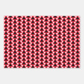 Papierblätter aus schwarz, rot und weiß geschenkpapier set (Vorderseite 3)